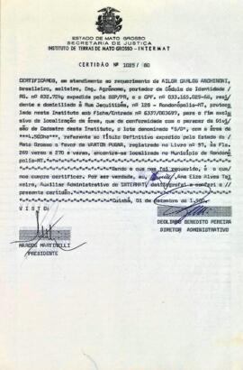 NÚMERO DA CERTIDÃO: 1025.80