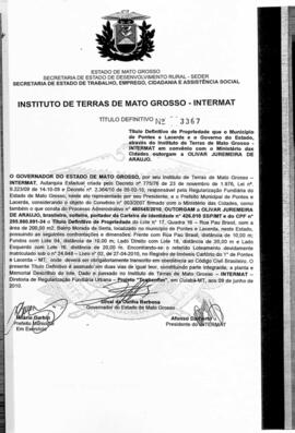 NÚMERO DO TÍTULO: 3367