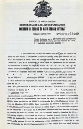 NÚMERO DO TÍTULO: 000730