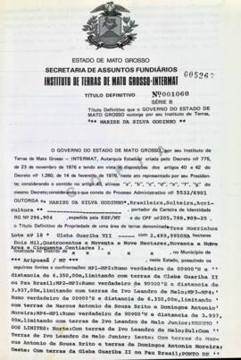 NÚMERO DO TÍTULO: 001060