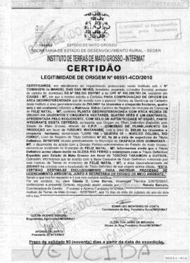 NÚMERO DA CERTIDÃO: 08551-4CD.2010