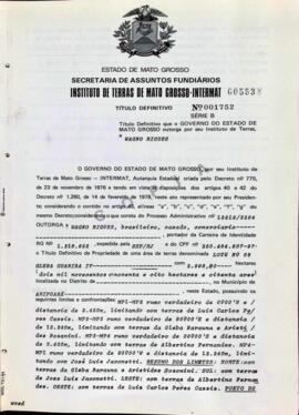 NÚMERO DO TÍTULO: 001752