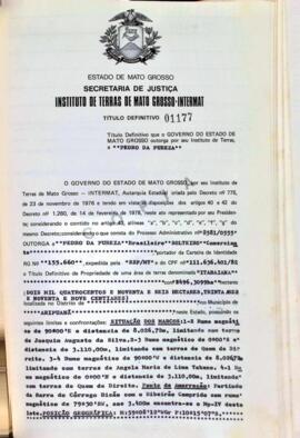 NÚMERO DO TÍTULO: 01177