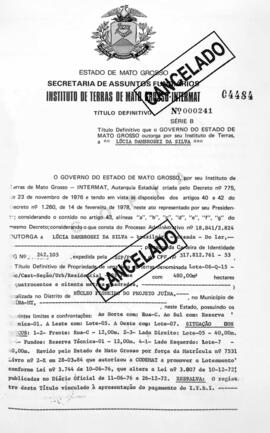 NÚMERO DO TÍTULO: 000241
