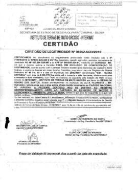 NÚMERO DA CERTIDÃO: 08552-5CD.2010