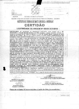 NÚMERO DA CERTIDÃO: 08550-3CD.2010