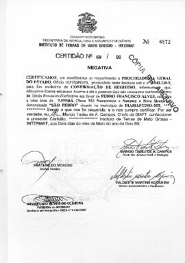 NÚMERO DA CERTIDÃO: 69.00