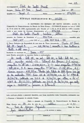 NÚMERO DO TÍTULO: 00177