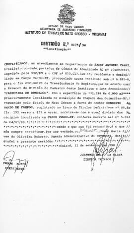 NÚMERO DA CERTIDÃO: 0175.90