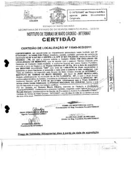 NÚMERO DA CERTIDÃO: 11049-5CD.2011