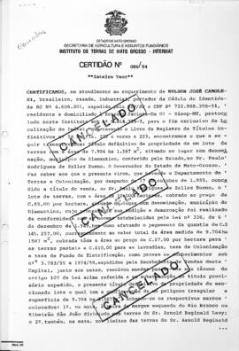 NÚMERO DA CERTIDÃO: 086.94