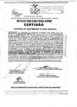 NÚMERO DA CERTIDÃO: 08321-5CD.2010
