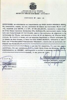NÚMERO DA CERTIDÃO: 660.81
