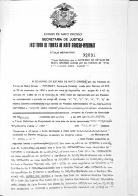 NÚMERO DO TÍTULO: 02091