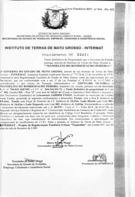 NÚMERO DO TÍTULO: 00421