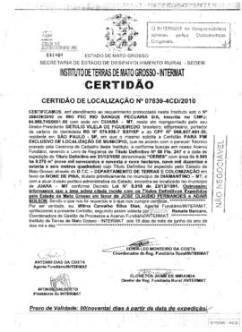 NÚMERO DA CERTIDÃO: 07830-4CD.2010