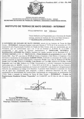 NÚMERO DO TÍTULO: 00464