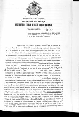 NÚMERO DO TÍTULO: 02187