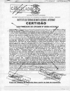 NÚMERO DA CERTIDÃO: 09464-4CD.2011