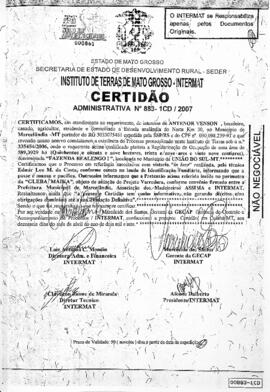 NÚMERO DA CERTIDÃO: 883-1CD.2007