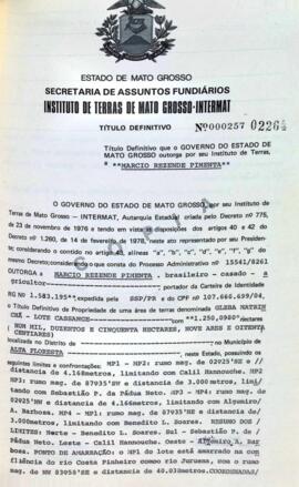 NÚMERO DO TÍTULO: 000257
