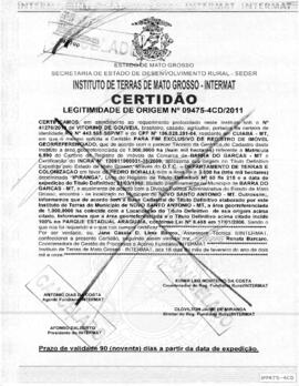 NÚMERO DA CERTIDÃO: 09475-4CD.2011