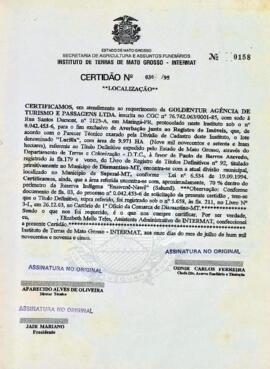 NÚMERO DA CERTIDÃO: 036.95
