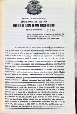 NÚMERO DO TÍTULO: 01965