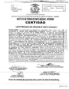 NÚMERO DA CERTIDÃO: 09473-2CD.2011