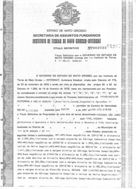 NÚMERO DO TÍTULO: 002732