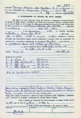 NÚMERO DO TÍTULO: SEM DADOS