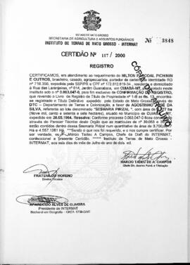 NÚMERO DA CERTIDÃO: 117.2000