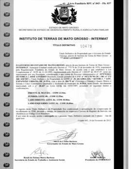 NÚMERO DO TÍTULO: 10479