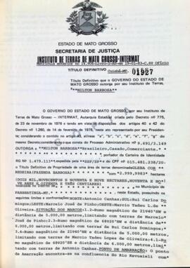 NÚMERO DO TÍTULO: 01927