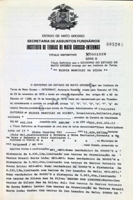 NÚMERO DO TÍTULO: 001026