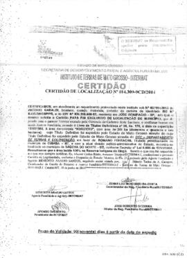 NÚMERO DA CERTIDÃO: 014.309-9CD.2014