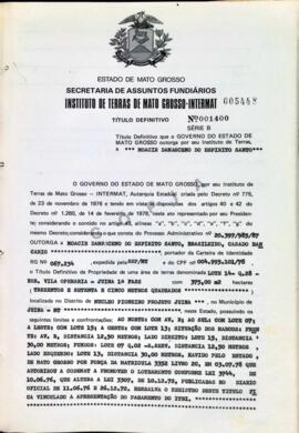 NÚMERO DO TÍTULO: 001400