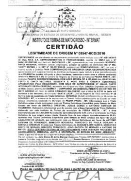 NÚMERO DA CERTIDÃO: 08547-0CD.2010