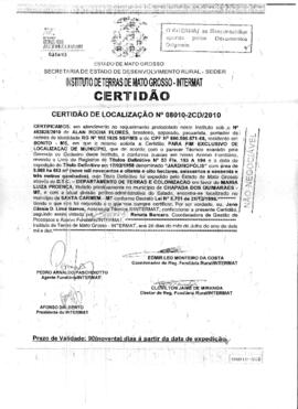 NÚMERO DA CERTIDÃO: 08010-2CD.2010
