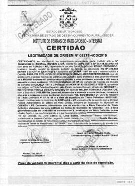 NÚMERO DA CERTIDÃO: 08278-4CD.2010