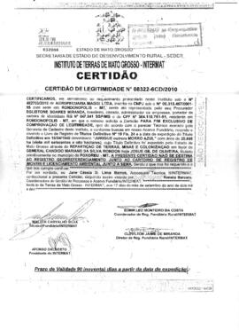 NÚMERO DA CERTIDÃO: 08322-6CD.2010