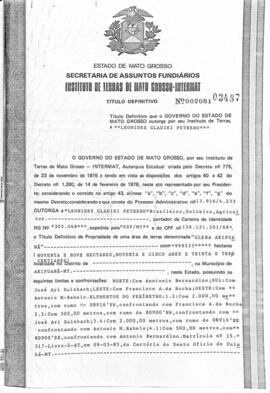 NÚMERO DO TÍTULO: 002081