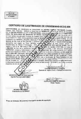 NÚMERO DA CERTIDÃO: 0649-5CD.2006