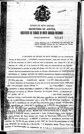 NÚMERO DO TÍTULO: 02186