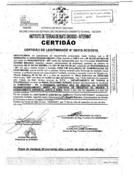 NÚMERO DA CERTIDÃO: 08319-3CD.2010