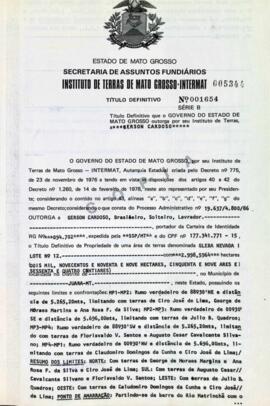 NÚMERO DO TÍTULO: 001654