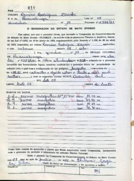 NÚMERO DO TÍTULO: SEM DADOS