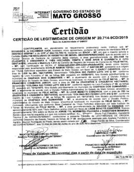NÚMERO DA CERTIDÃO: 20.714-9CD.2019
