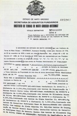NÚMERO DO TÍTULO: 001059