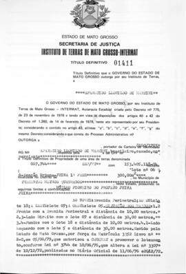 NÚMERO DO TÍTULO: 01411